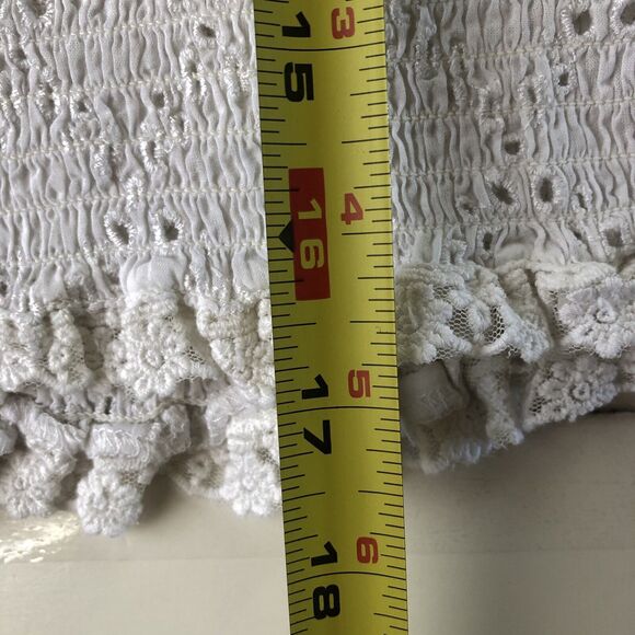 TopShop Women’s Cropped Eyelet Top Size 14 NWT 06052025 - Picture 7 of 12